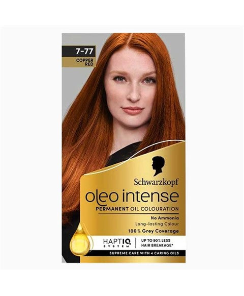 OLEO INTENSE PERMANENT OIL COLOURATION 7 77 COPPER RED Hair Color Asetena Pa
