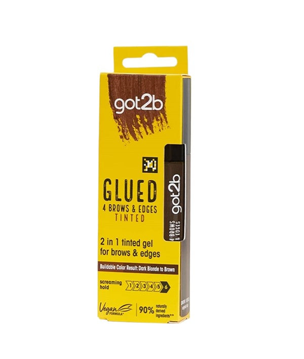 GOT2B GLUED TINTED GEL 4 BROWS AND EDGES DARK BLONDE TO BROWN 16 ml Eye Makeup Asetena Pa