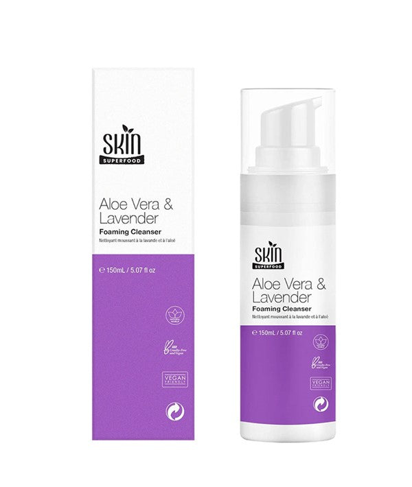 ALOE VERA AND LAVENDER FOAMING CLEANSER 150 ml Skin Wash Asetena Pa