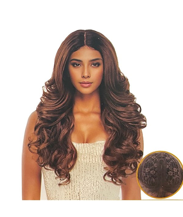 SPOTLIGHT LUXURIOUS SYNTHETIC LACE PARTING JANE WIG Color 1B Lace Wigs Asetena Pa