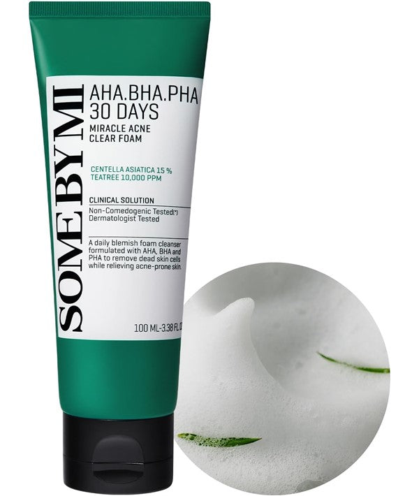 AHA BHA PHA 30 DAYS MIRACLE ACNE CLEAR FOAM 100 ml Korean Skincare Asetena Pa