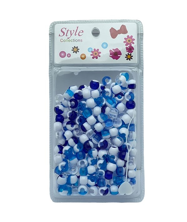 STYLE COLLECTION HAIR BEADS BD011 WHITE AND BLUE Kids Hair Accessories Asetena Pa
