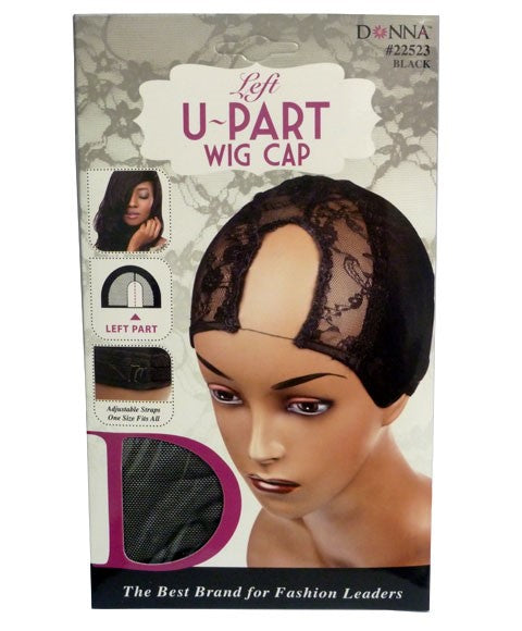 DONNA LEFT U PART WIG CAP 22523 Color Black Extensions Accessories Asetena Pa