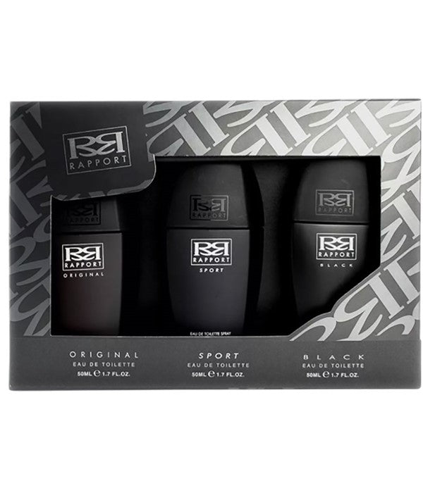 RAPPORT THREE PIECE EAU DE TOILETTE GIFT SET Perfume Bundles Asetena Pa