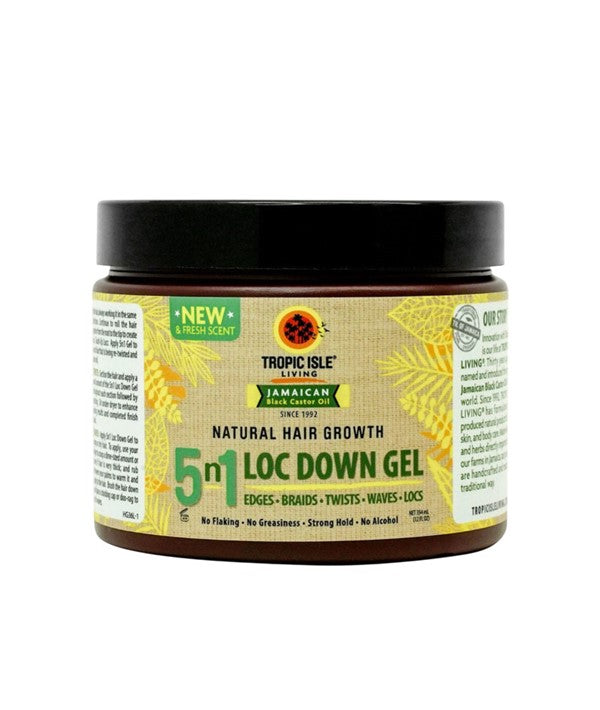 JAMAICAN BLACK CASTOR OIL 5 N 1 LOC DOWN GEL 354 ml Hair Styling Asetena Pa