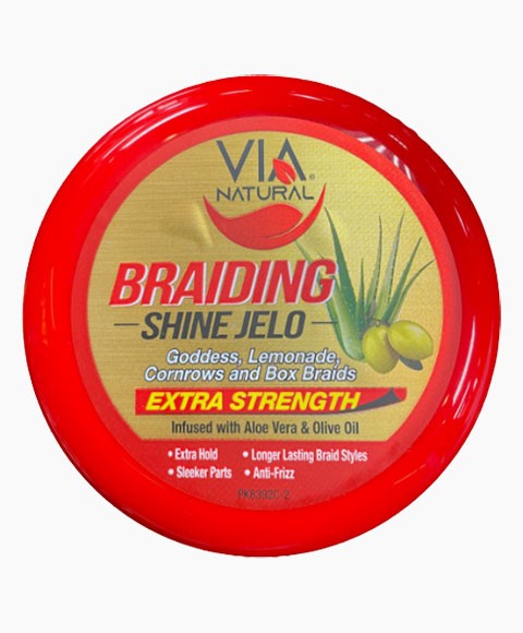 VIA NATURAL BRAIDING SHINE JELO EXTRA STRENGTH 227 g Hair Styling Asetena Pa