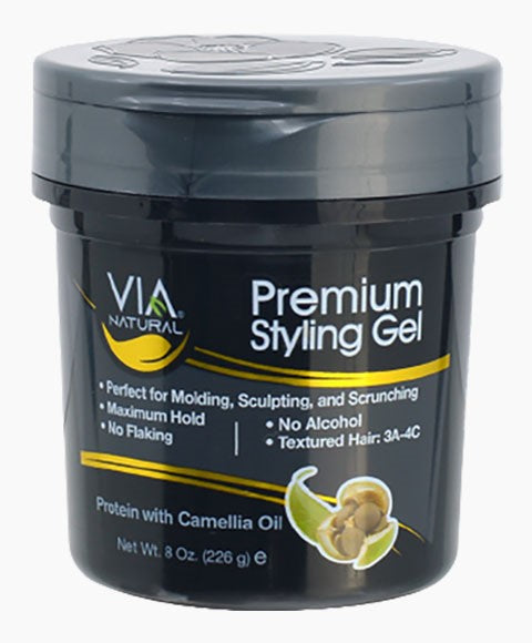VIA NATURAL PREMIUM STYLING GEL WITH PROTEIN AND CAMELLIA OIL 567 g Hair Styling Asetena Pa