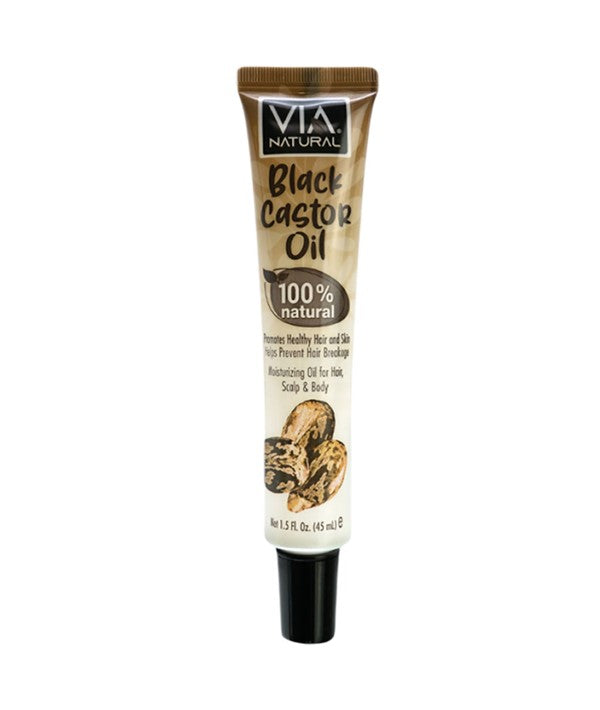 VIA NATURAL BLACK CASTOR OIL 45ml Sprays, Serums and Oils Asetena Pa