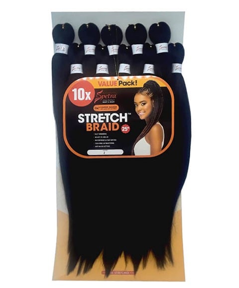 SPETRA MIRACLE FIBER 10X STRETCH BRAID 25 Color 4 Hair for Braid Extensions Asetena Pa