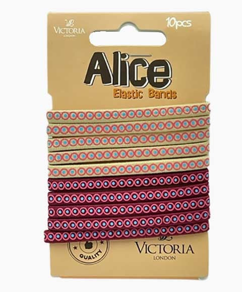 ALICE ELASTIC BANDS 48B2 10 x 12 Pcs Color Beige And Wine Kids Hair Accessories Asetena Pa