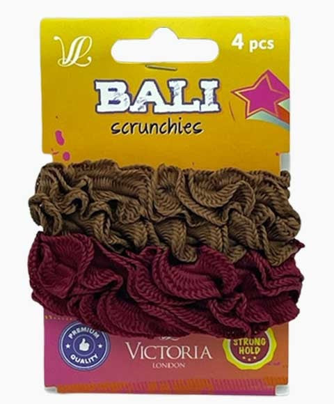 BALI HAIR SCRUNCHIES 13A1 4 pcs Color Brown And Maroon Kids Hair Accessories Asetena Pa