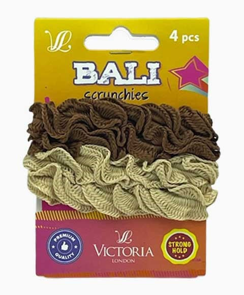 BALI HAIR SCRUNCHIES 39A2 4 pcs Color Beige And Brown Kids Hair Accessories Asetena Pa