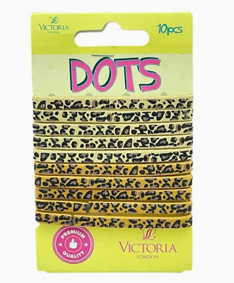 DOTS ELASTIC BANDS 22A3 10 Pcs Color Brown And Beige Kids Hair Accessories Asetena Pa