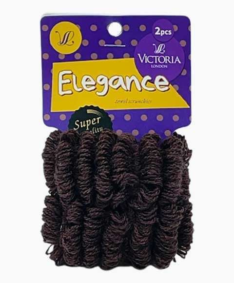 ELEGANCE TOWEL SCRUNCHIES 71A2 2 pcs Color Brown Kids Hair Accessories Asetena Pa