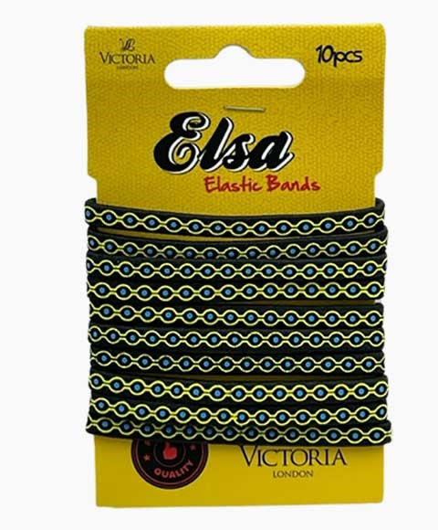 ELSA ELASTIC HAIR BANDS 47A1 10 Pcs Color Black Kids Hair Accessories Asetena Pa