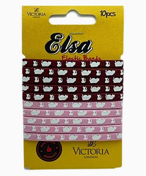 ELSA ELASTIC HAIR BANDS 61E4 10 Pcs Color Wine And Pink Kids Hair Accessories Asetena Pa