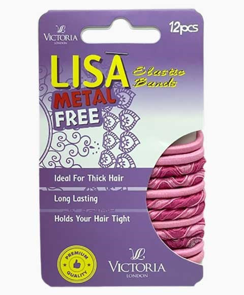 LISA METAL FREE ELASTIC HAIR BANDS 2A7 12 Pcs Color Pink And Baby Pink Kids Hair Accessories Asetena Pa