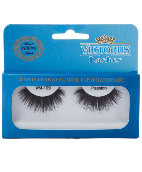 LUXURY PURE REAL MINK FUR AND HANDMADE VM109 PASSION LASHES Eye Makeup Asetena Pa