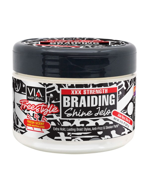 VIA NATURAL 3X BRAIDING SHINE JELO 227 g Hair Styling Asetena Pa