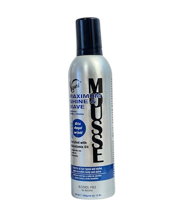 MAXIMUM SHINE AND WAVE MOUSSE 340 g Hair Styling Asetena Pa