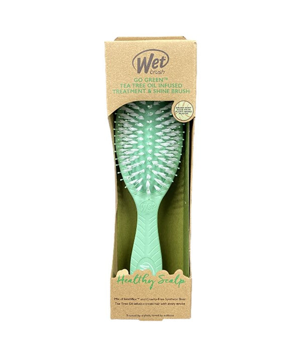 GO GREEN TEA TREE OIL INFUSED TREATMENT AND SHINE BRUSH Hair Brushes and Combs Asetena Pa