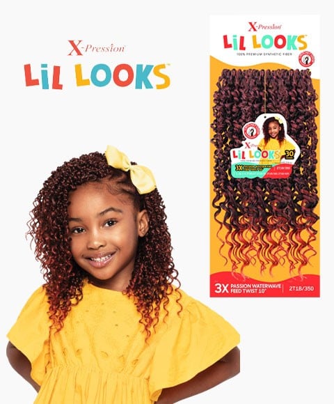 X PRESSION SYN LIL LOOKS PASSION WATERWAVE FEED TWIST BRAID 10 Inch Color 4 Hair for Braid Extensions Asetena Pa