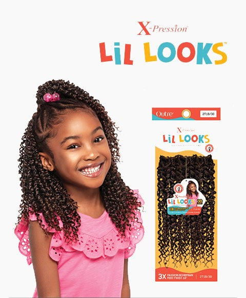 X PRESSION SYN LIL LOOKS PASSION BOHEMIAN FEED TWIST BRAID 10 Inch Color 1 Hair for Braid Extensions Asetena Pa