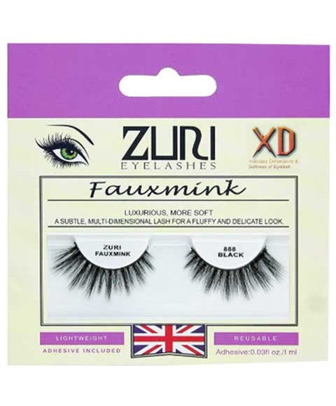 ZURI FAUXMINK EYELASHES 888 BLACK Eye Makeup Asetena Pa