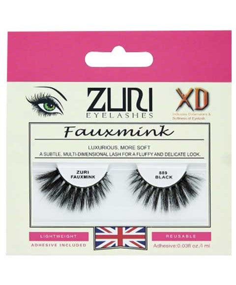 ZURI FAUXMINK EYELASHES 889 BLACK Eye Makeup Asetena Pa