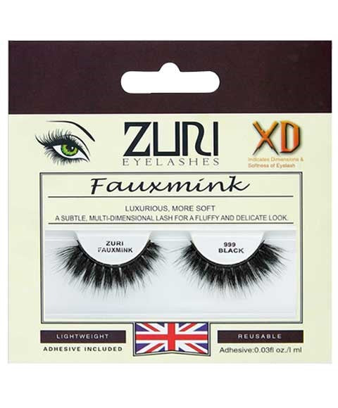 ZURI FAUXMINK EYELASHES 999 BLACK Eye Makeup Asetena Pa