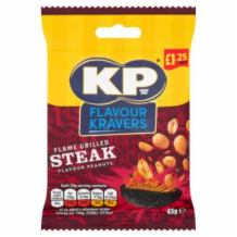 Kp Flav Kravers Flame Grill Steak Peanuts 16x65g