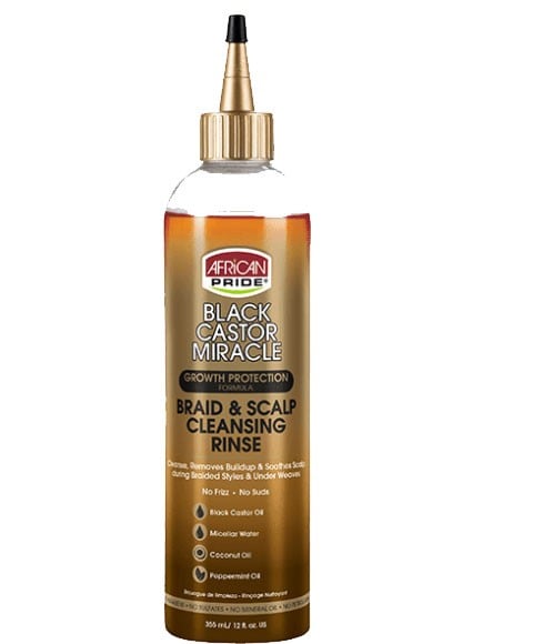 BLACK CASTOR OIL MIRACLE BRAID AND SCALP CLEANSING RINSE 355 ml Hair Moisturizers Asetena Pa