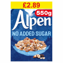Alpen No Added Sugar 6x550g