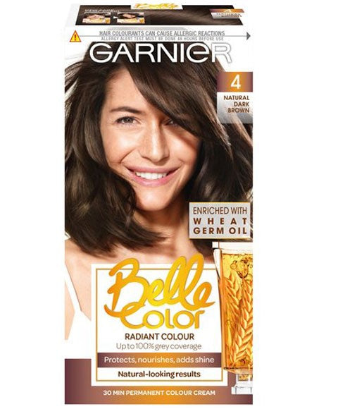BELLE COLOR CREME PERMANENT 4 NATURAL DARK BROWN Hair Color Asetena Pa