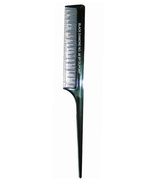 BLACK DIAMOND 98 TAIL HAIR COMB Color Black Hair Brushes and Combs Asetena Pa