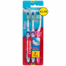 Colgate Extra Clean Toothbrush Triple Pack 6x3's