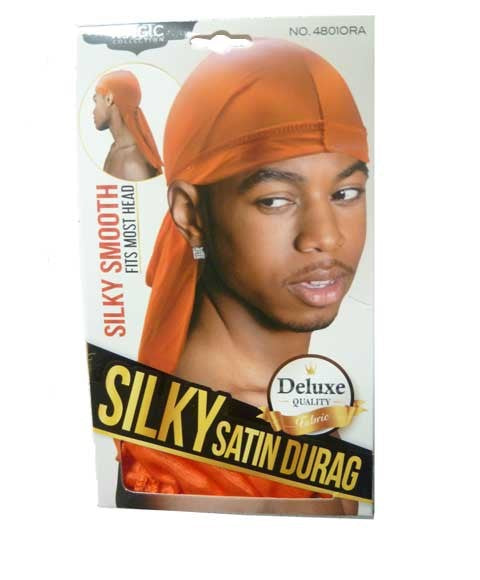 MAGIC COLLECTION SILKY SATIN DURAG 4801ORA Color Orange Durags and Caps Asetena Pa