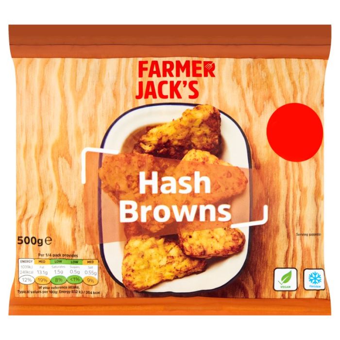 Farmer Jacks Hash Brown 1x500g