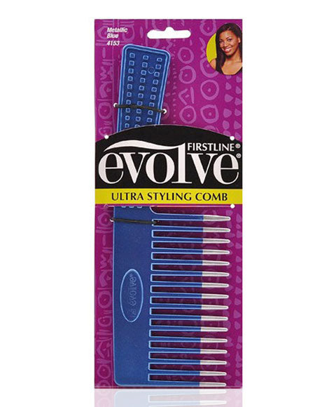 EVOLVE ULTRA STYLING COMB 4153 Color Metallic Blue Hair Brushes and Combs Asetena Pa