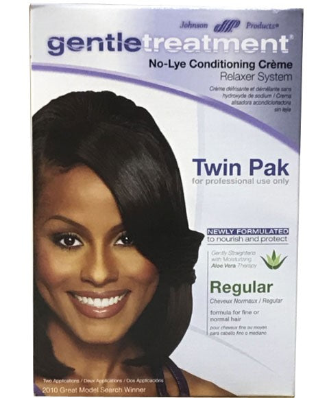 GENTLE TREATMENT NO LYE CONDITIONING CREME RELAXER SYSTEM Twin Pack Color Regular Relaxer n Texturizer Asetena Pa
