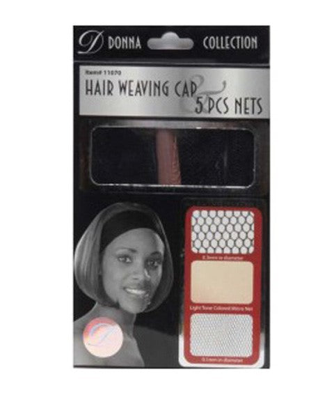 DONNA COLLECTION HAIR WEAVING CAP 5PCS NET Color Item 11070 Extensions Accessories Asetena Pa
