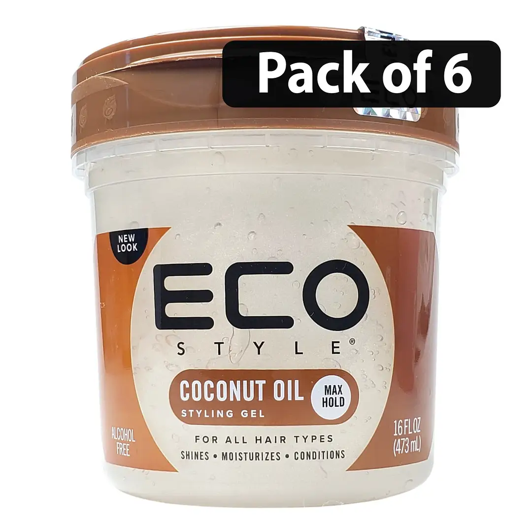 ECO STYLING GEL coconut OIL 6 x 160Z