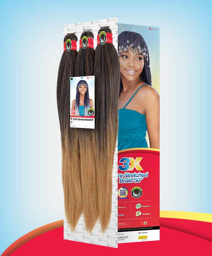 XPRESSION 3X PRE-STRETCHED BRAID 50" 30 1 x 3s
