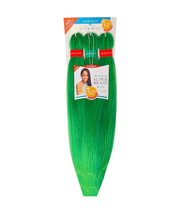 IMPRESSION PASTEL PRE SRETCHED SUPER BRAID BULK 52 inch Color Rose Gold Hair for Braid Extensions Asetena Pa