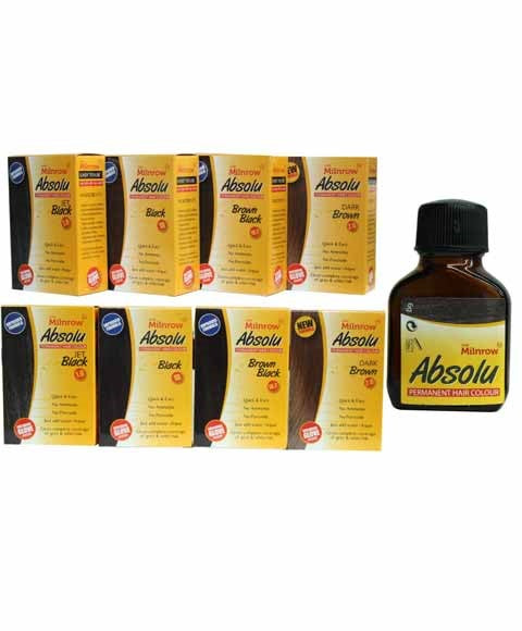 ABSOLU PERMANENT HAIR COLOUR 6 g Color 1B Black Hair Color Asetena Pa