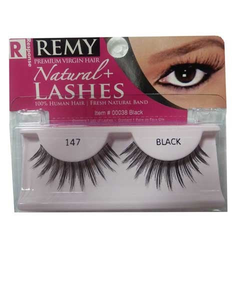 RESPONSE REMY NATURAL PLUS LASHES 147 Color Black Eye Makeup Asetena Pa