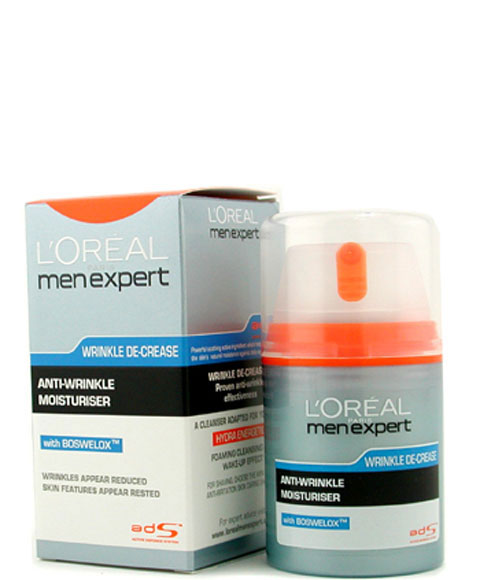 MEN EXPERT WRINKLE DE CREASE ANTI WRINKLE MOISTURISER 50 ml Skin Moisturizing Asetena Pa