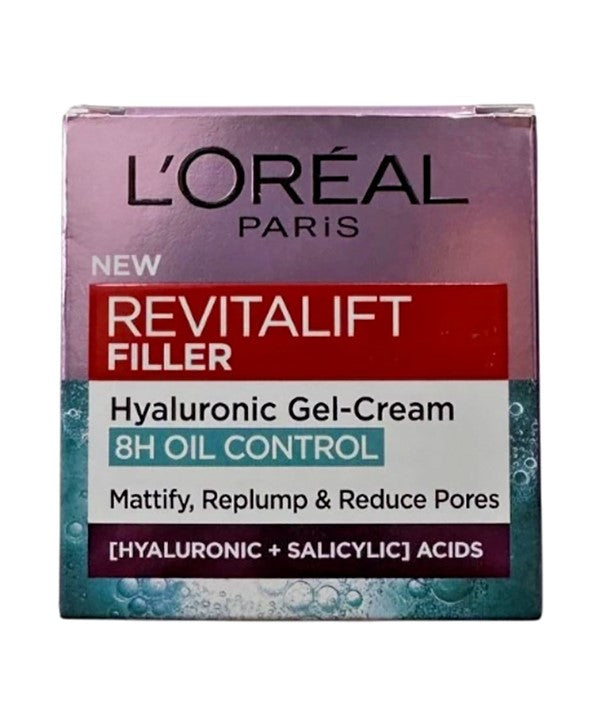 REVITALIFT FILLER 8H OIL CONTROL HYALURONIC GEL CREAM 50 ml Skin Moisturizing Asetena Pa