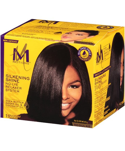 SILKENING SHINE NO LYE RELAXER SYSTEM 1 Application Color Regular Relaxer n Texturizer Asetena Pa