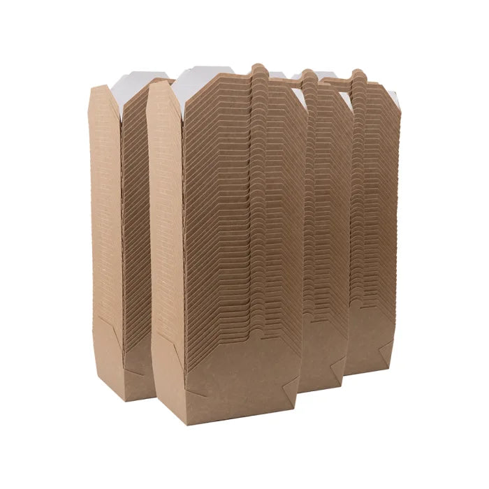 Large Kraft Takeaway Food Container (140x195x63mm) Box of 200 Paper Containers Asetena Pa